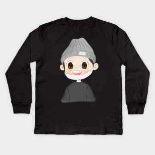 Suga fanart Kids Long Sleeve T-Shirt